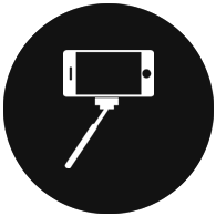 Take a video selfie with a selfie stick and you will have a 3D photo with friends and family and get all in the frame